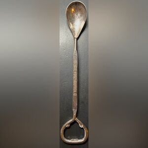 Vintage Collectable Hilton Hotels Bar Swizzle /Cocktail Spoon & Bottle Opener